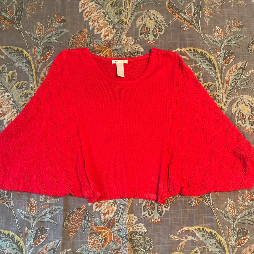 Cute cropped dolman sleeve sweater